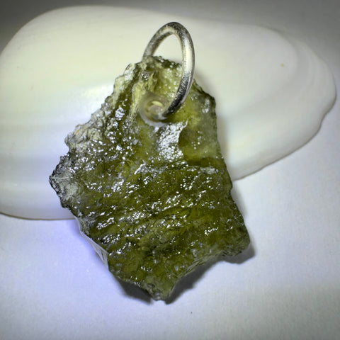 Silver Moldavite Pendant | 1.36g | Chlum