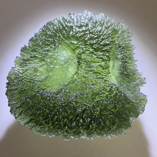 Magnificent Moldavite Disk from Nesmen Les — 22.95g