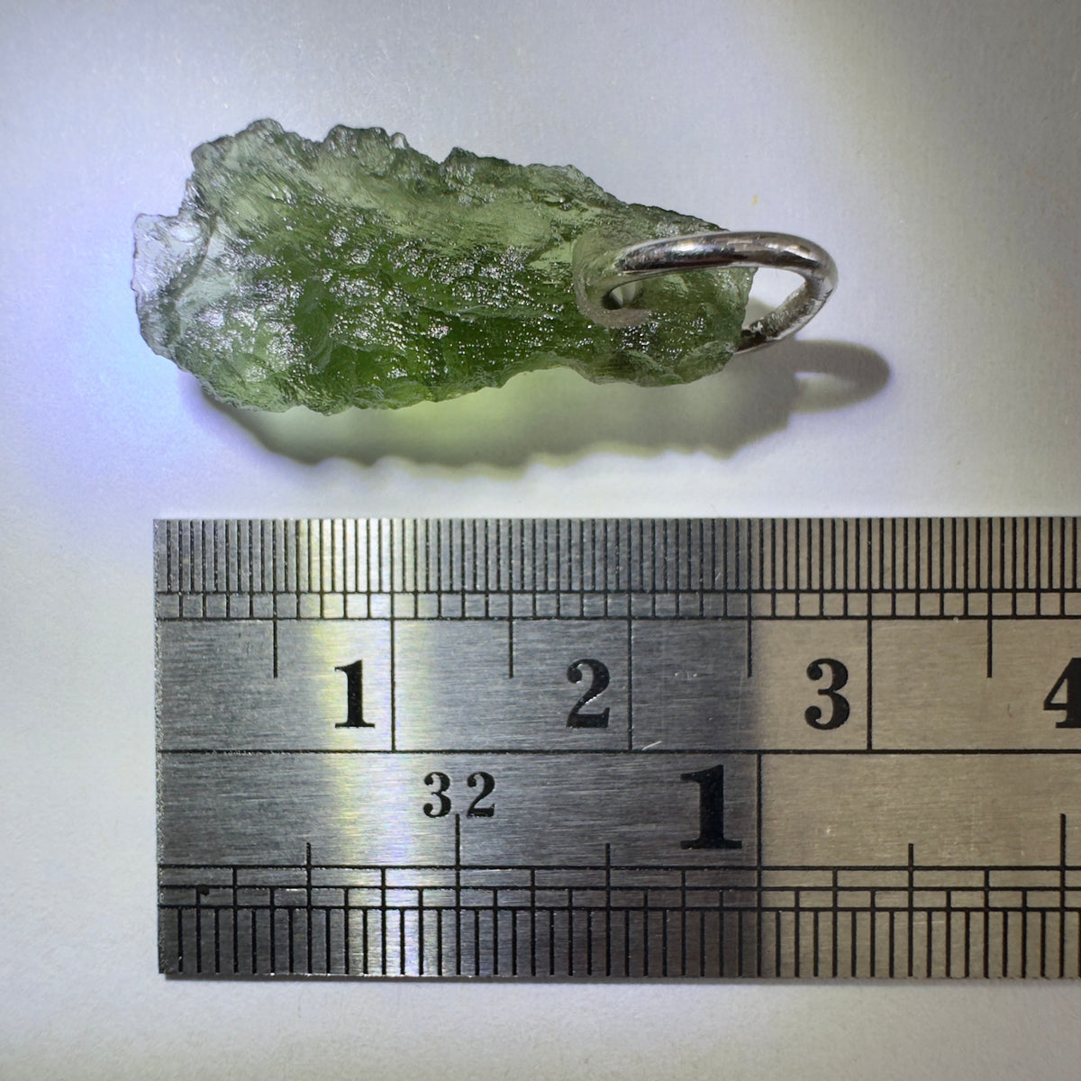 Silver Moldavite Pendant | 1.77g | Chlum