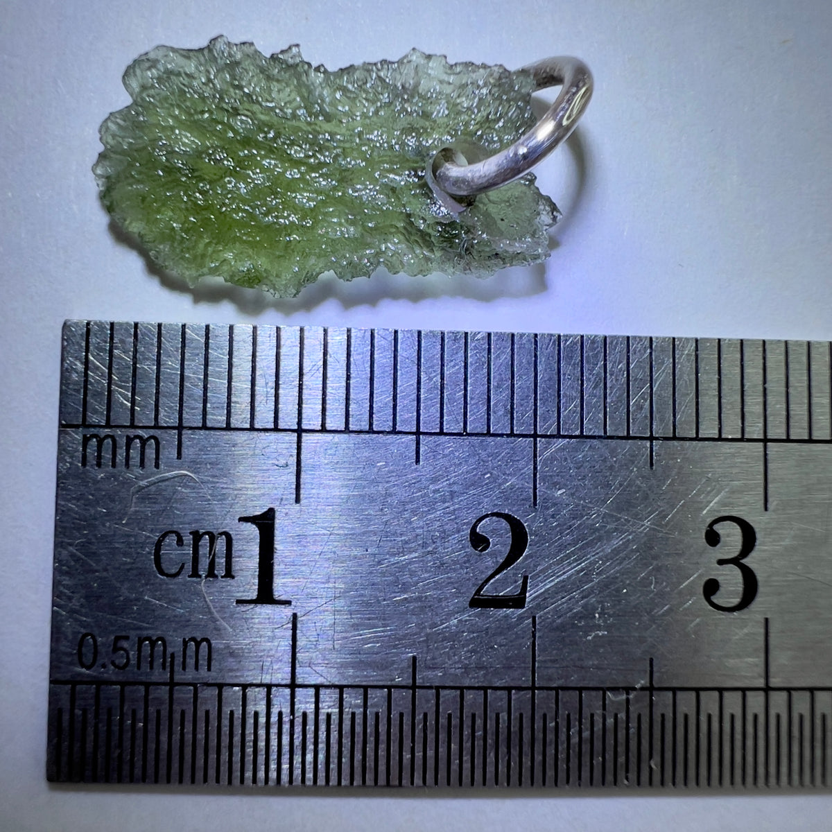 Silver Moldavite Pendant | 0.79g | Chlum