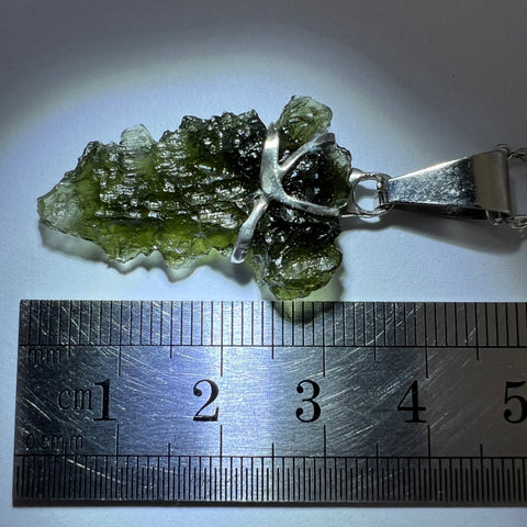 4g Moldavite Pendant - Sterling Silver Marouskovo Pole