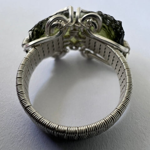 Ornate Sterling Silver Wire Wrapped Ring | Size 7 (O) | Chlum