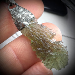 2g Soft Soldered Pewter Moldavite Pendant