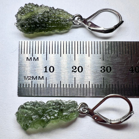 Natural Moldavite Earrings I 2.63g I Maly Chlum