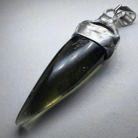 Faceted Moldavite Pendant I 3.77g I Chlum