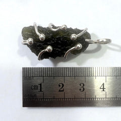 3.34g Moldavite Silver Pendant