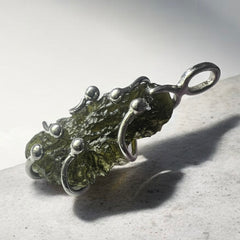 3.34g Moldavite Silver Pendant