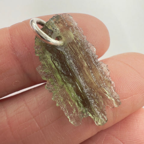 Silver Moldavite Pendant | 1.11g | Chlum