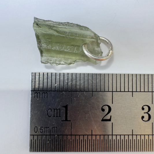 Sterling Silver Moldavite Pendant | 0.7g | Chlum