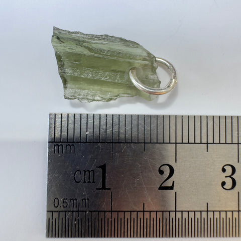 Sterling Silver Moldavite Pendant | 0.7g | Chlum