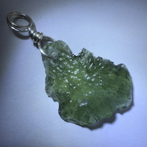 Silver Moldavite Pendant | 2.11g | Marouskovo Pole