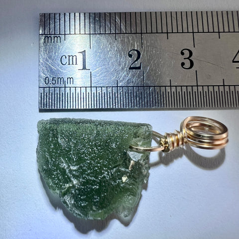 3.03g Moldavite Pendant - Gold Bale