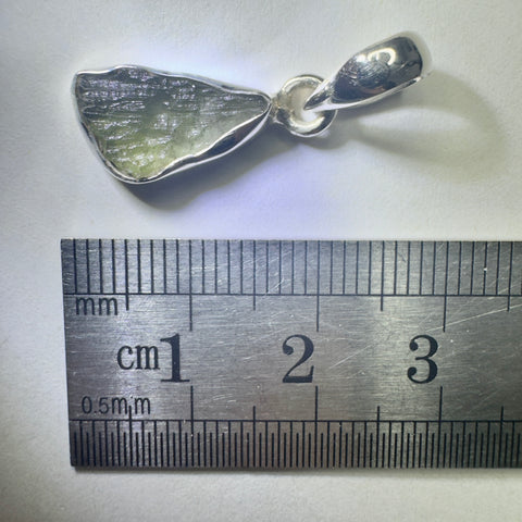 Sterling Silver Moldavite Pendant | 1.57g | Chlum