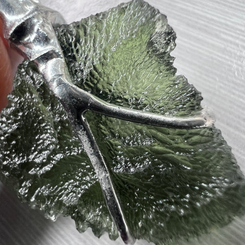 1.8g Moldavite Necklace, Soft Soldered