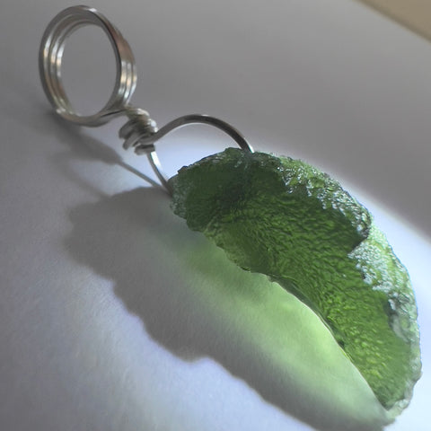 3.59g Moldavite Pendant - Silver Bale