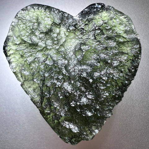 HALF x 3x Semi-faceted Moldavite Heart 13g & 3.33g
