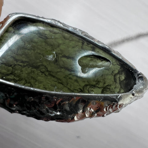 Moldavite Necklace 3.8g Chlum