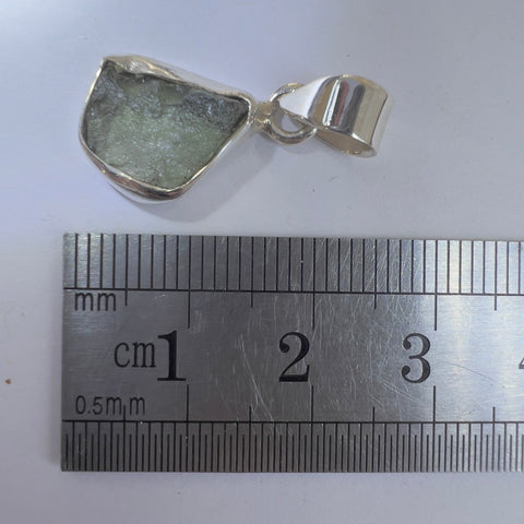 Sterling Silver Moldavite Pendant | 1.68g | Chlum