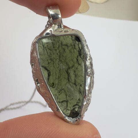 Moldavite Necklace 3.8g Chlum