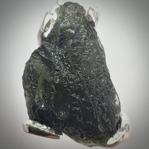 Moldavite Sterling Silver Earrings | 2.76g | Chlum
