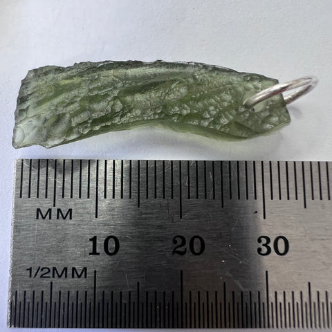 1.94g Natural Moldavite Sterling Silver Pendant