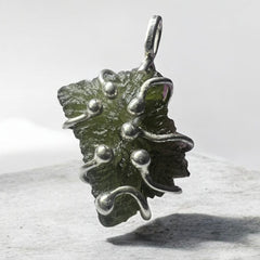 Moldavite Pendant — “Tentacles” Design 3.14g