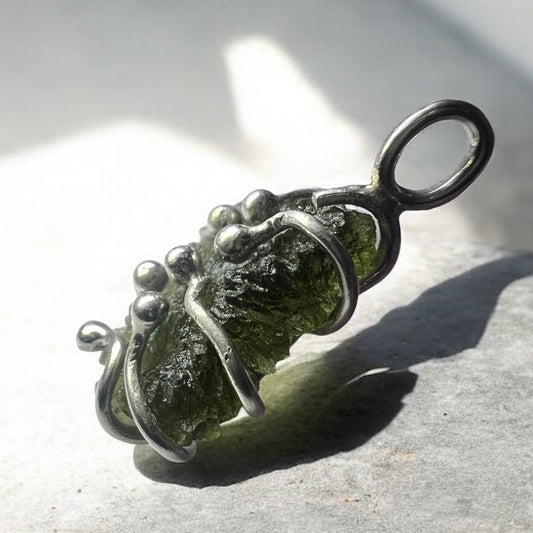 Moldavite Pendant — “Tentacles” Design 3.14g