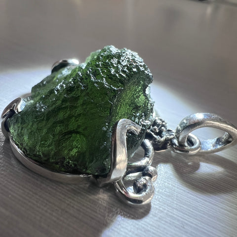 6.07g Moldavite Silver pendant