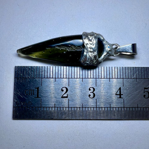 Faceted Moldavite Pendant I 3.77g I Chlum