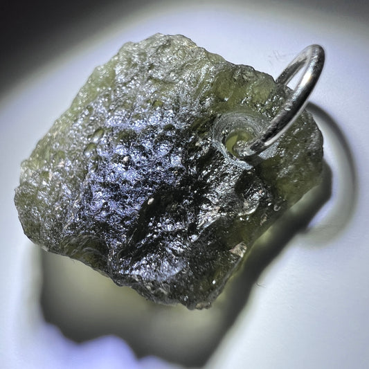 2.72g Natural Moldavite Sterling Silver Pendant