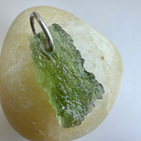 Silver Moldavite Pendant | 1.24g | Chlum