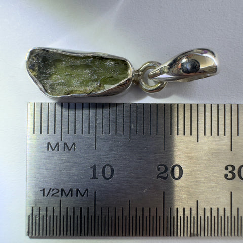 Sterling Silver Moldavite Pendant | 1.68g | Chlum