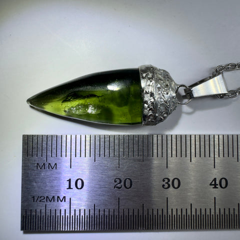 Faceted Moldavite Pendant | 3.92g | Chlum