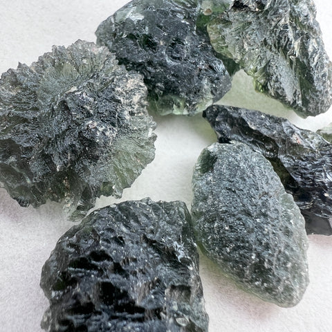 34.28g Wholesale Moldavite lot 7pc.