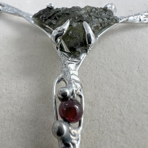 1.6g Sterling Silver  Moldavite Pendant