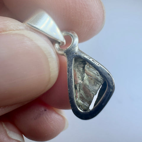 Sterling Silver Moldavite Pendant | 1.32g | Chlum