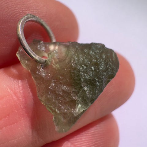 Sterling Silver Moldavite Pendant | 1.03g | Vrabce