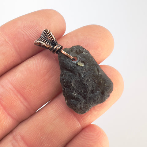 3.54g Moldavite Pendant - Copper Bale