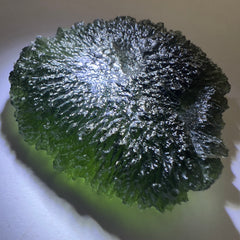 Magnificent Moldavite Disk from Nesmen Les — 22.95g