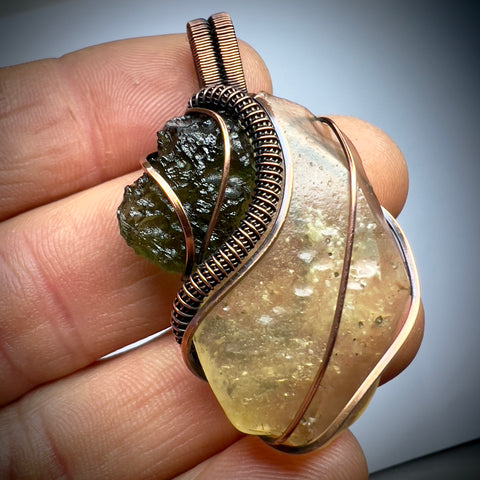 Moldaivte & LDG Copper pendant