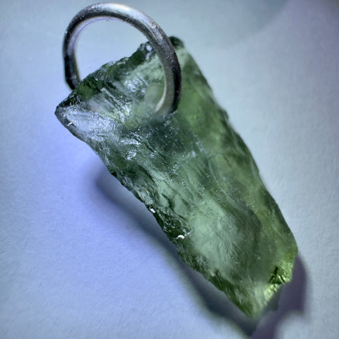 Sterling Silver Moldavite Pendant | 0.58g | Vrabce