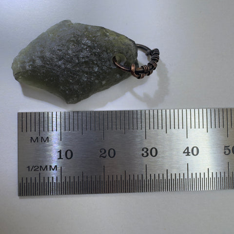 Copper Moldavite Pendant |  2.99g | Marouskovo Pole
