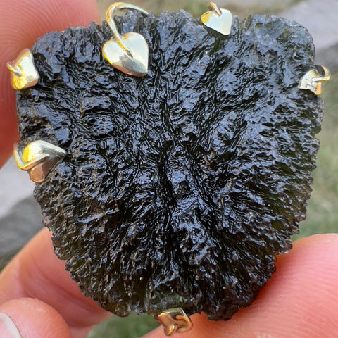 Gold Moldavite Pendant I 20.20g I Marouskovo Pole