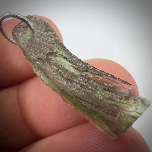 1.94g Natural Moldavite Sterling Silver Pendant