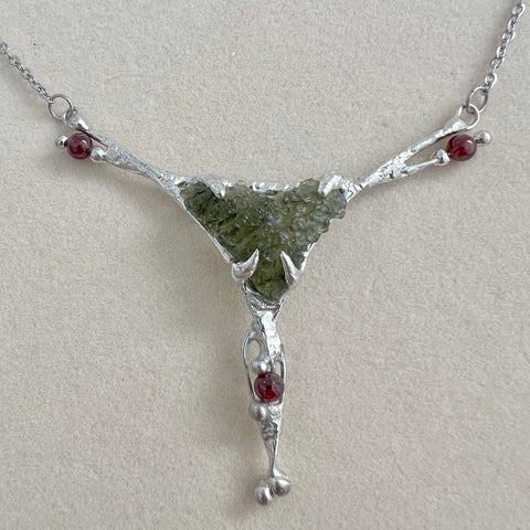 1.6g Sterling Silver  Moldavite Pendant