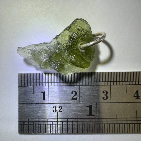 Silver Moldavite Pendant | 1.93g | Chlum