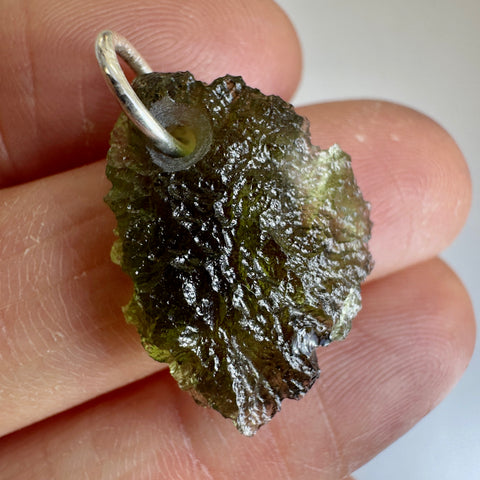 Silver Moldavite Pendant | 1.91g | Chlum