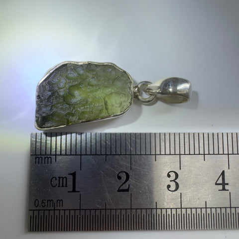 Sterling Silver Moldavite Pendant | 3.6g | Chlum