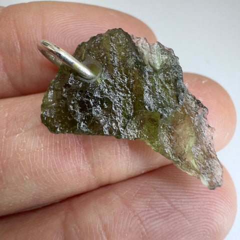 Silver Moldavite Pendant | 1.93g | Chlum