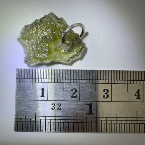Silver Moldavite Pendant | 1.36g | Chlum